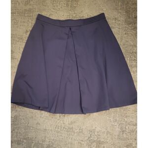 Adrienne Vittadini Navy Pleated Academia Flowy‎ School Girl Preppy Mini Skirt L